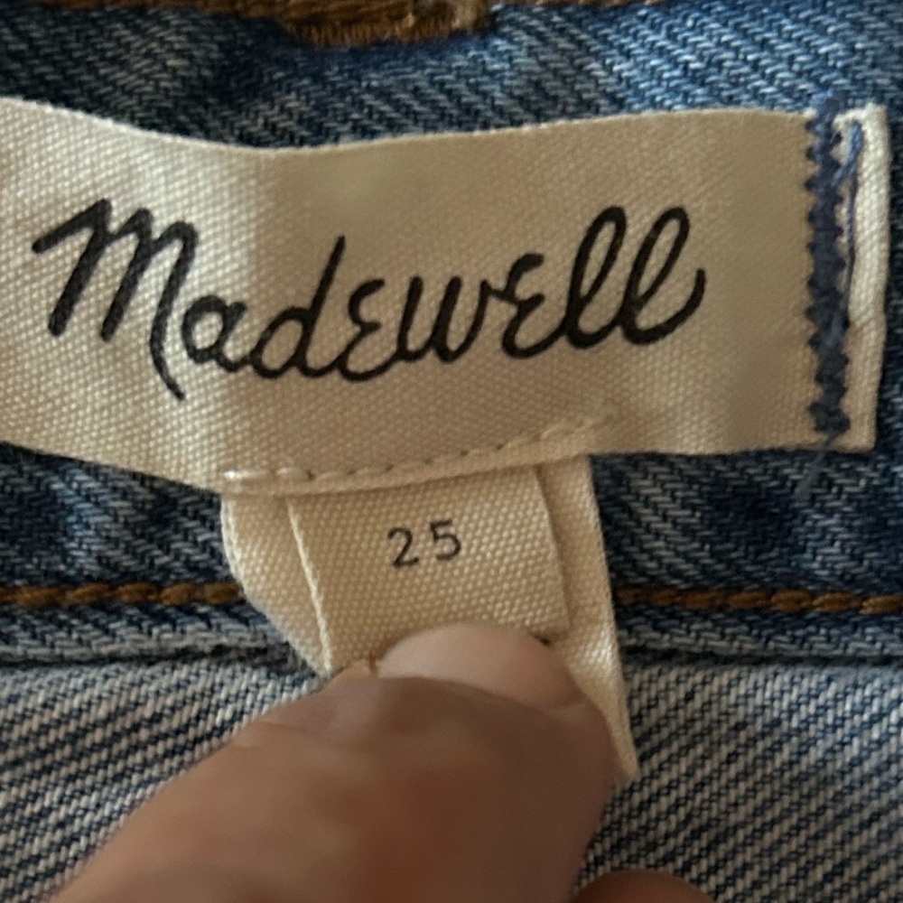 Madewell The Perfect Vintage Med Light Wash Straight Utility Carpenter Jeans 25 - Picture 6 of 16
